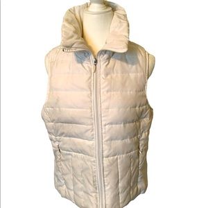 REACTION Off White Puffer Vest Size Large